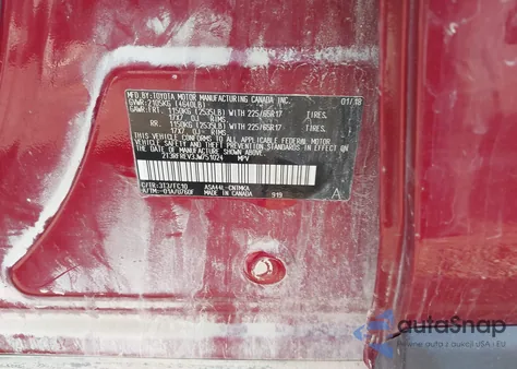 2018 Toyota Rav4 Xle из США, поврежденный, VIN 2T3RFREV3JW751024